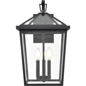 Mensun 3 Light 20.75 inch Textured Black Outdoor Wall Sconce